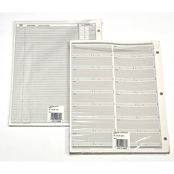 VTG 1988 DAY RUNNER Entrepreneur 8.5"x11" Telephone/Address & Contacts REFILLS - Picture 2 of 2
